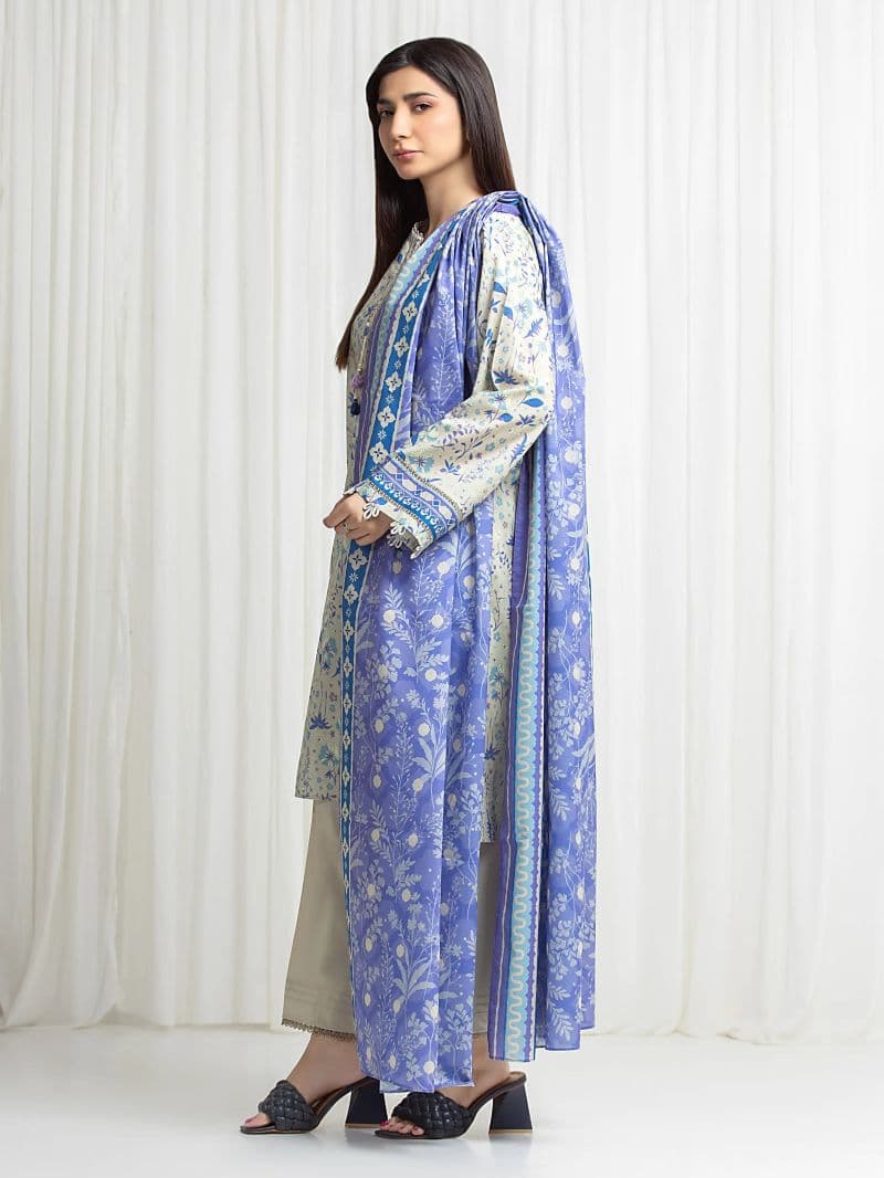 Printed Lawn Suit - EWU6A1-36712-3P thumbnail