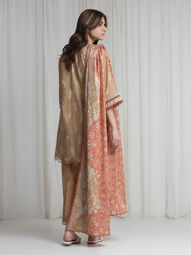 Printed Lawn Suit - EWU6A1-36739-3P thumbnail