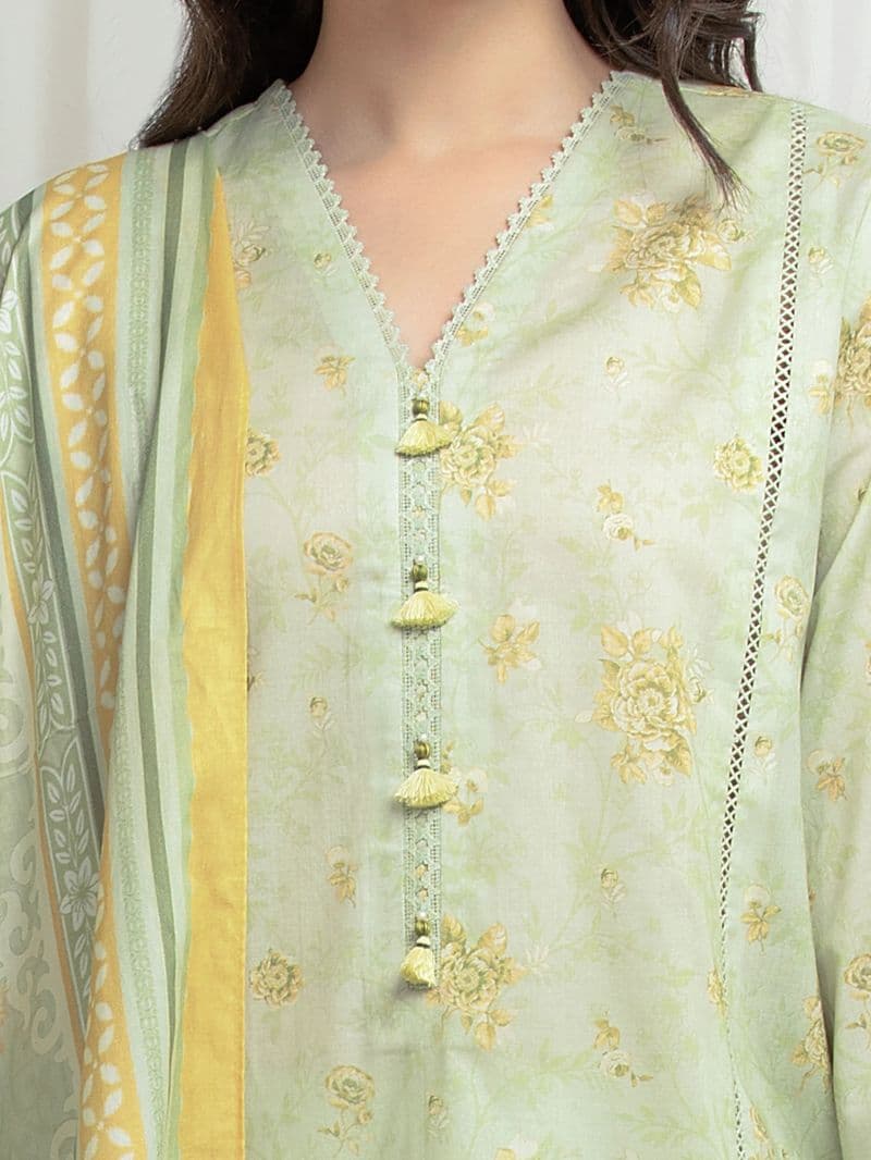 Printed Lawn Suit - EWU6A1-36608-3P thumbnail