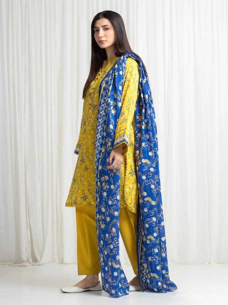 Printed Lawn Suit - EWU6A1-36718-3P thumbnail