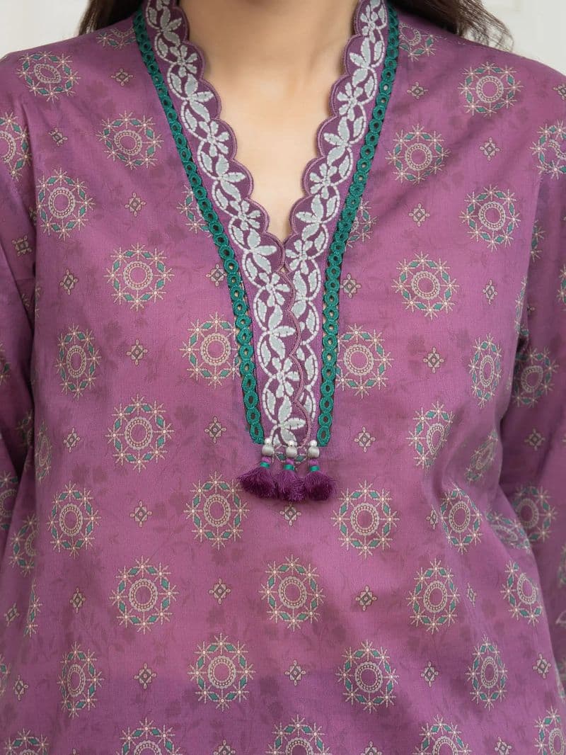 Printed Lawn Suit - EWU6A1-36662-3P thumbnail