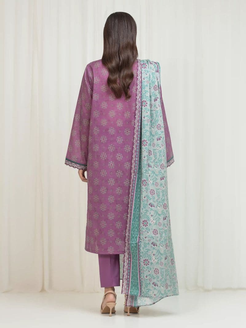 Printed Lawn Suit - EWU6A1-36662-3P thumbnail