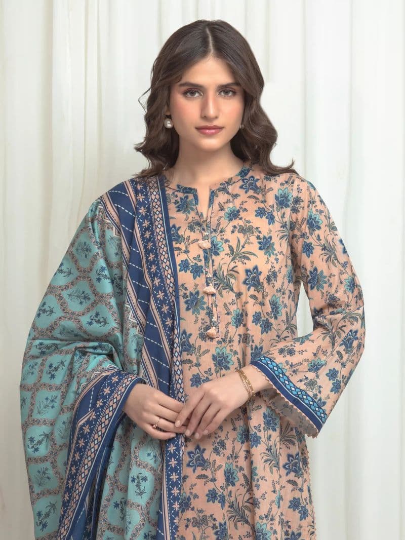 Printed Lawn Suit - EWU6A1-36638-3P thumbnail