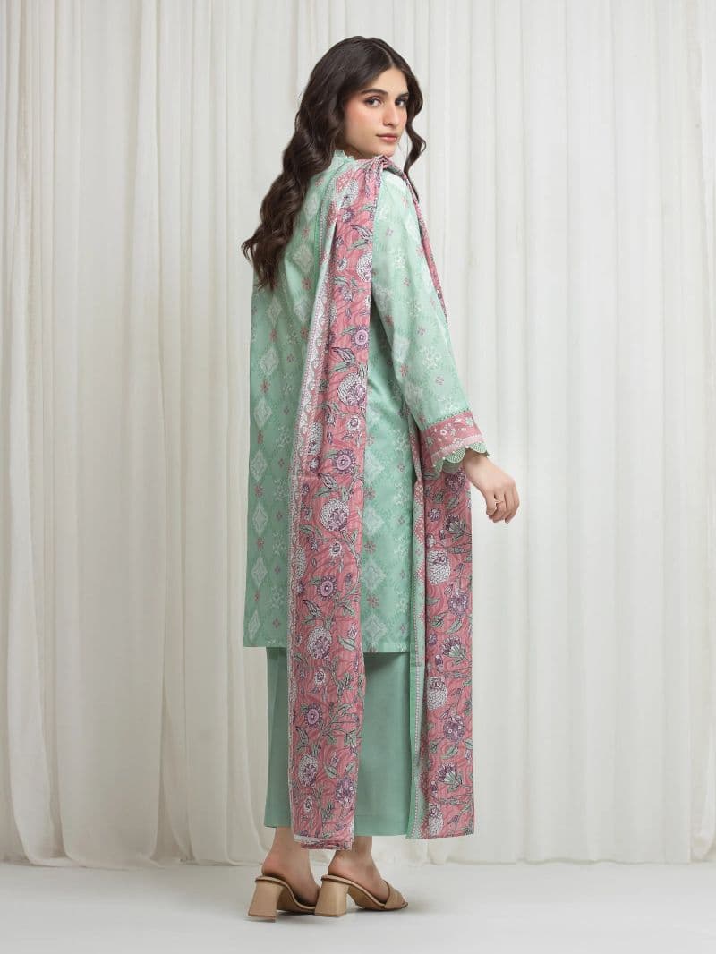 Printed Lawn Suit - EWU6A1-36617-3P thumbnail