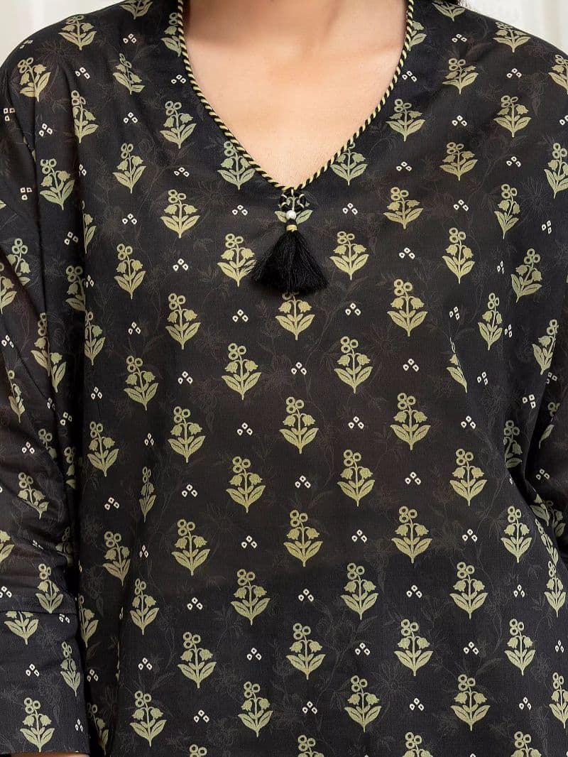 Printed Lawn Suit - EWU6A1-36752-3P thumbnail