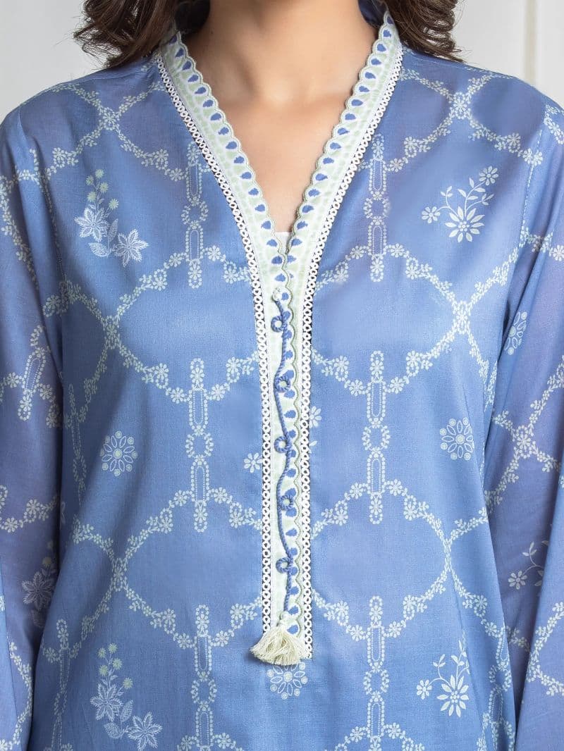 Printed Lawn Suit - EWU6A1-36731-3P thumbnail