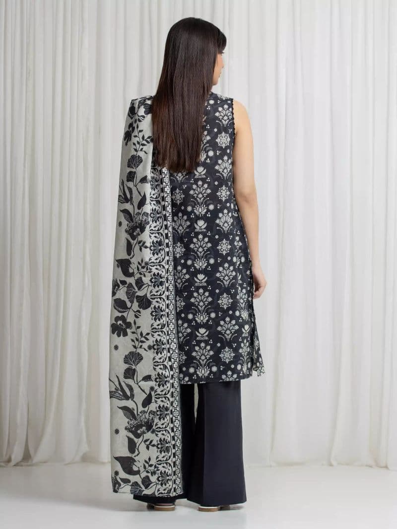 Printed Lawn Suit - EWU6A1-36710-3P thumbnail