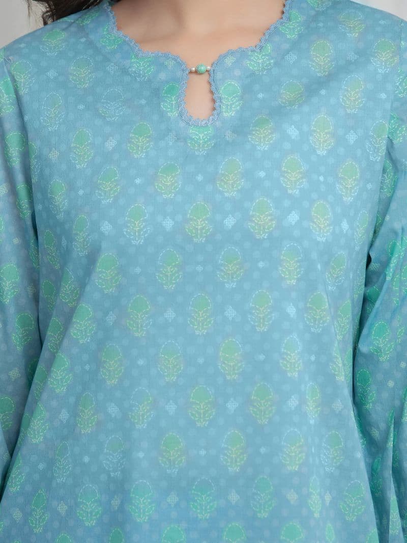 Printed Lawn Suit - EWU6A1-36631-3P thumbnail