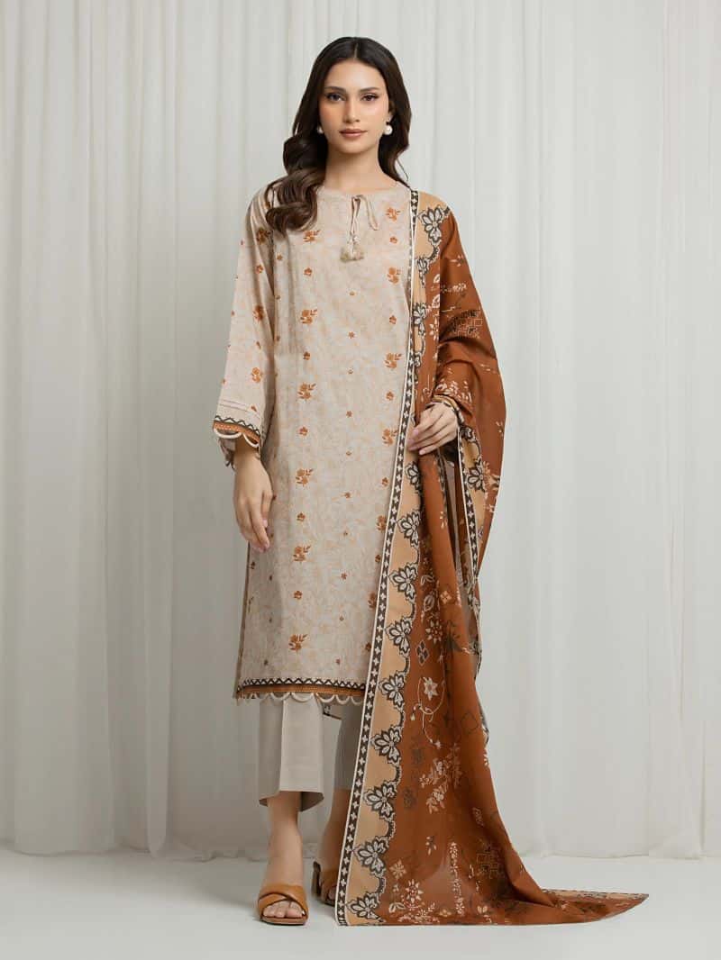 Printed Lawn Suit - EWU6A1-36685-3P