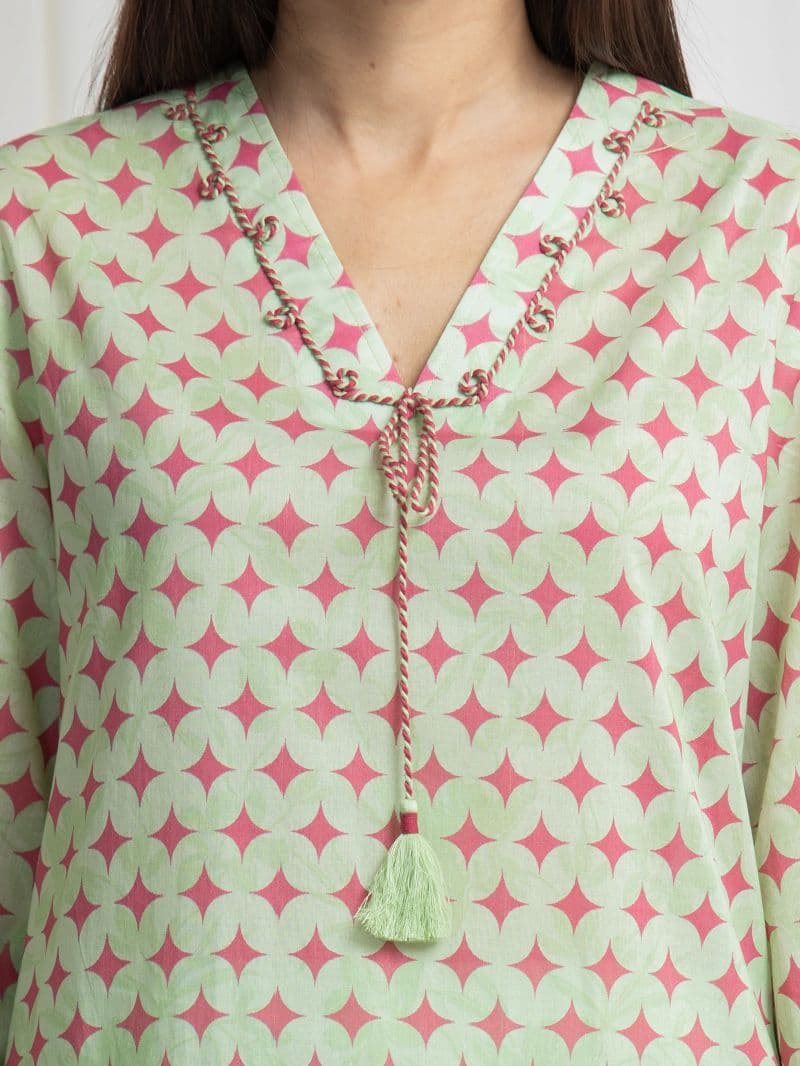 Printed Lawn Suit - EWU6A1-36679-3P thumbnail