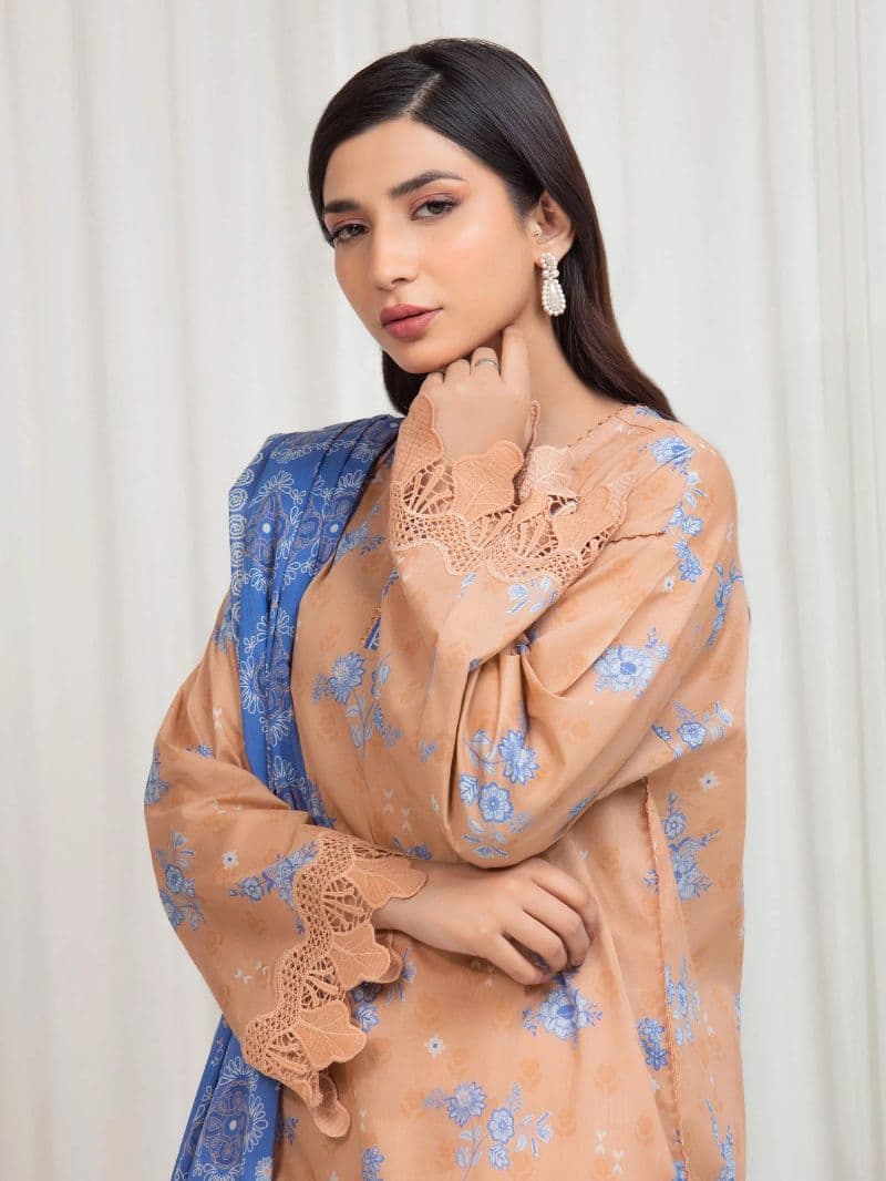 Printed Lawn Suit - EWU6A1-36675-3P thumbnail