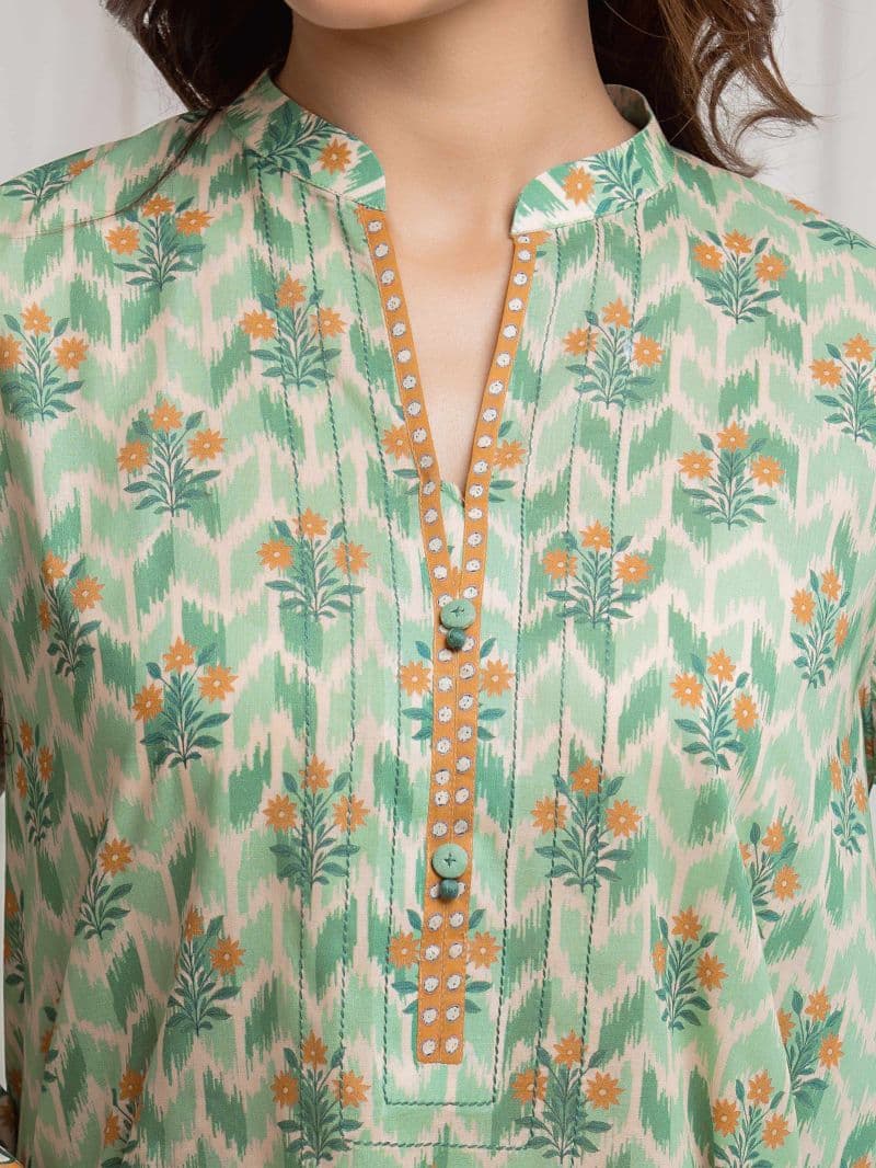 Printed Lawn Suit - EWU6A1-36688-3P thumbnail