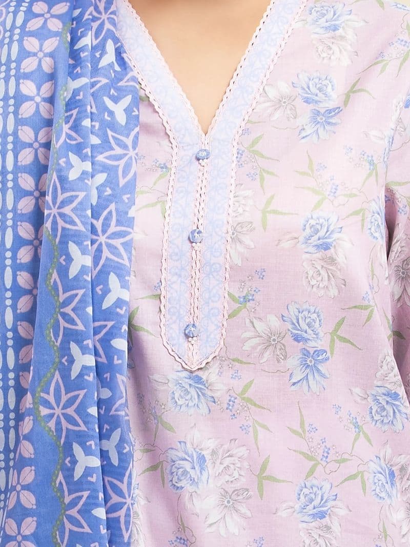 Printed Lawn Suit - EWU6A1-36697-3P thumbnail