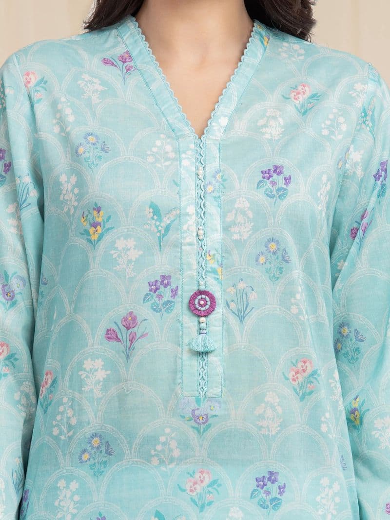 Printed Lawn Suit - EWU6A1-36578-3P thumbnail