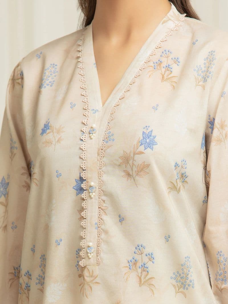Printed Lawn Suit - EWU6A1-36589-3P thumbnail