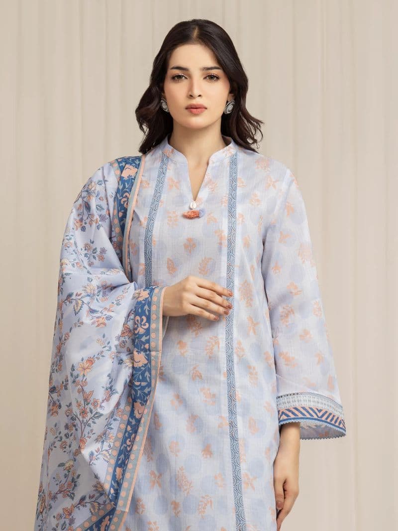 Printed Lawn Suit - EWU6A1-36580-3P thumbnail