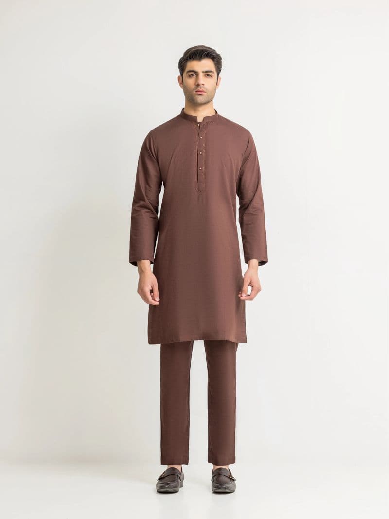 Embroidered Khaddar Kurta Pajama - EMTKPT5-092 thumbnail