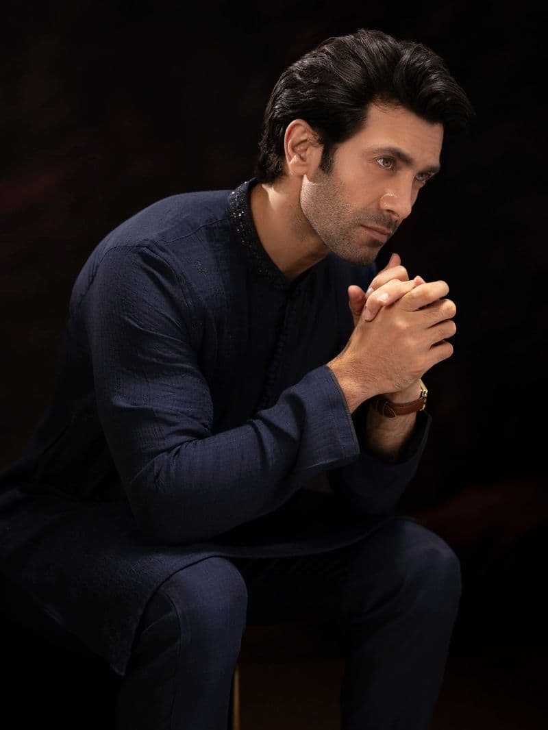 Embroidered Viscose Kurta Pajama - ECMTKP6-026 thumbnail
