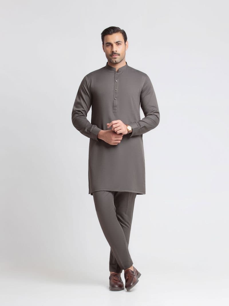 Embroidered Dobby Kurta Pajama - EMTKPT6-109 thumbnail