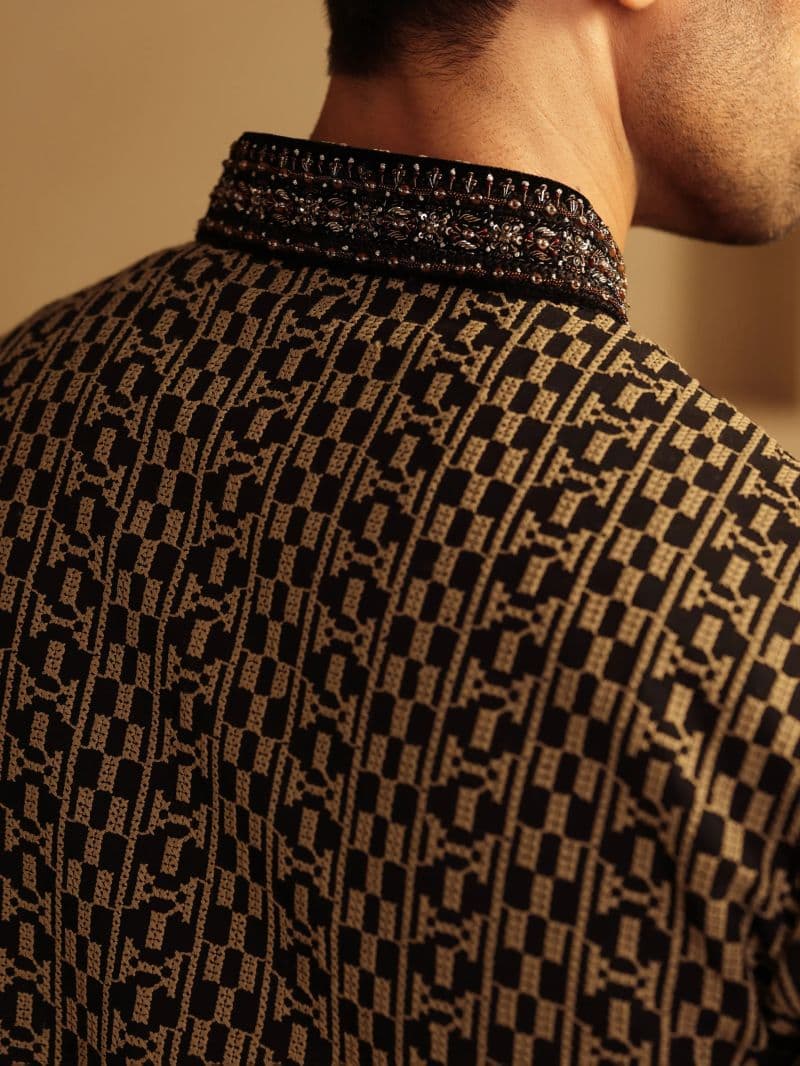 Embroidered Viscose Kurta Pajama - ECMTKP5-007 thumbnail