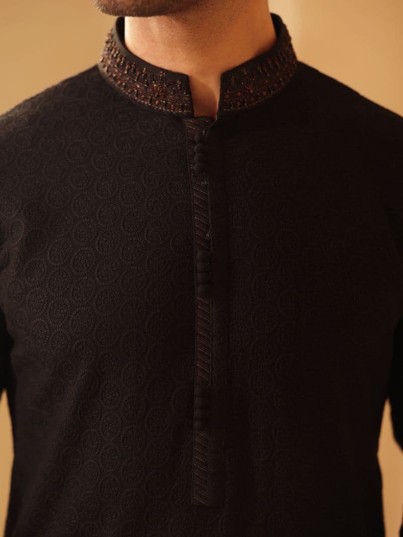 Embroidered Viscose Kurta Pajama - ECMTKP5-002 thumbnail