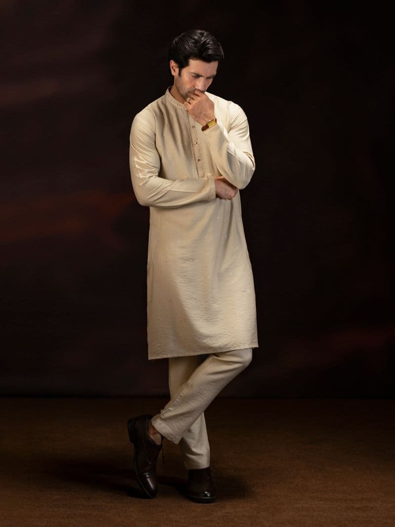 Embroidered Viscose Kurta Pajama - ECMTKP6-030 thumbnail