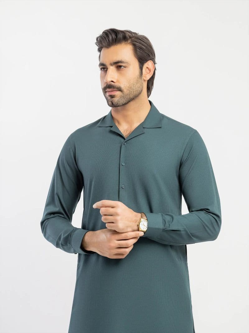 Embroidered Blended Kurta Pajama - EMTKPT5-095 thumbnail