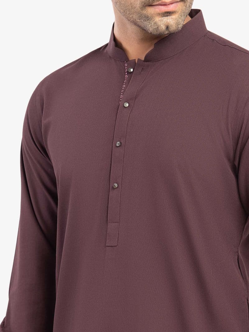 Embroidered Dobby Kurta Pajama - EMTKPT5-079 thumbnail