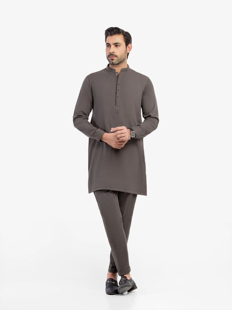 Embroidered Blended Kurta Pajama - EMTKPT5-085 thumbnail