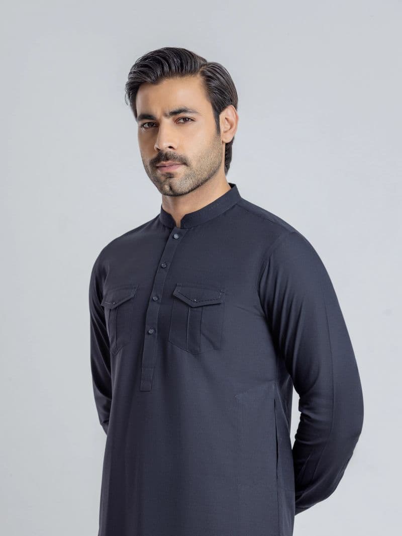Embroidered Blended Kurta Pajama - EMTKFP6-007 thumbnail