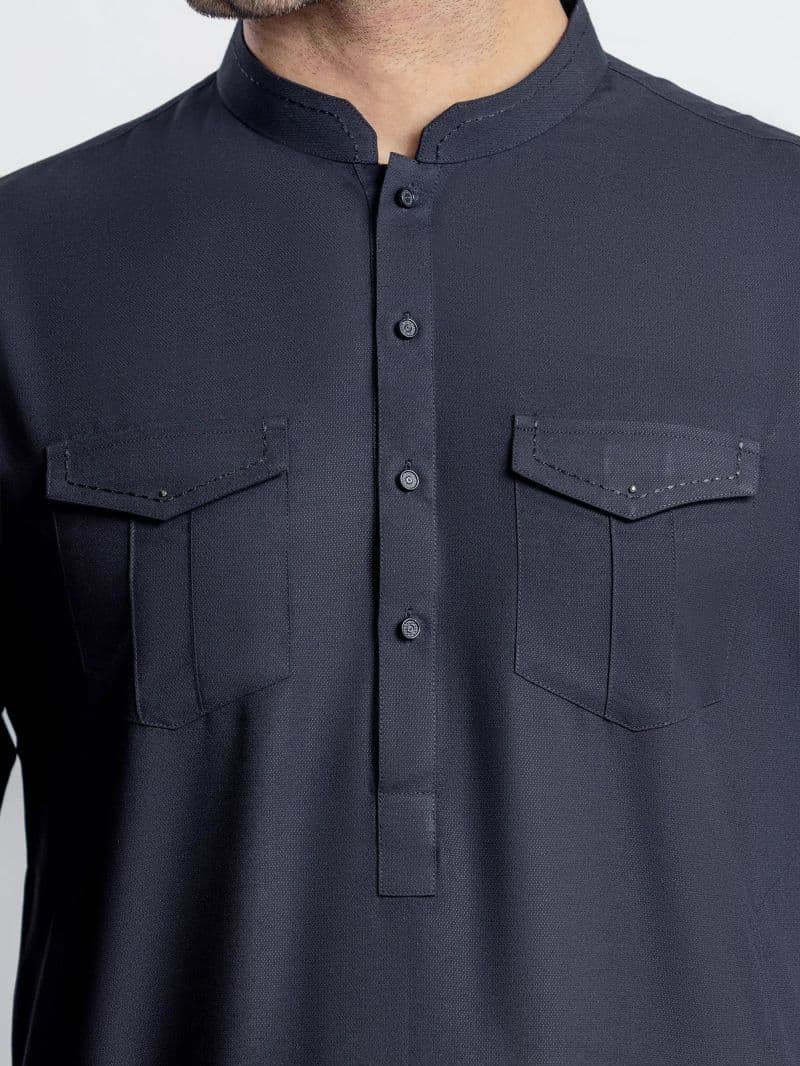Embroidered Blended Kurta Pajama - EMTKFP6-007 thumbnail