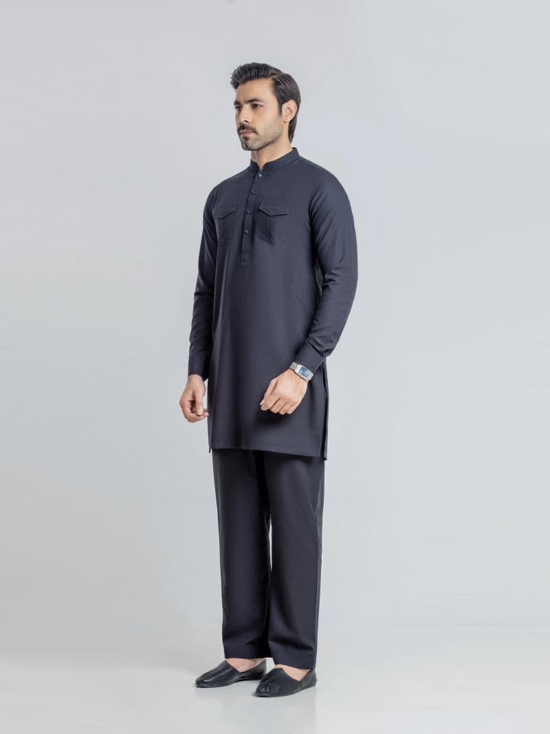Embroidered Blended Kurta Pajama - EMTKFP6-007 thumbnail