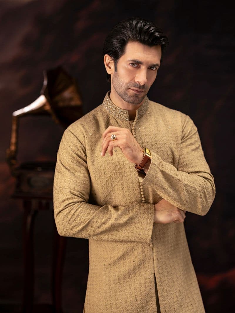 Embroidered Viscose Kurta Pajama - ECMTKP5-017 thumbnail