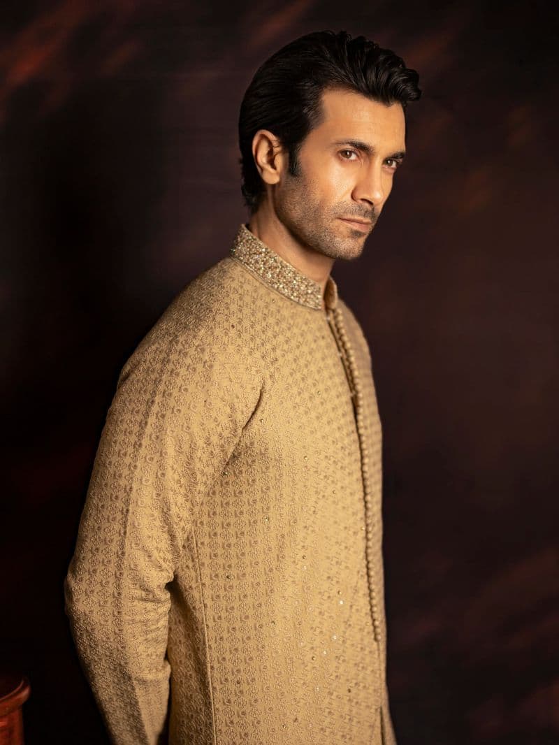 Embroidered Viscose Kurta Pajama - ECMTKP5-017 thumbnail