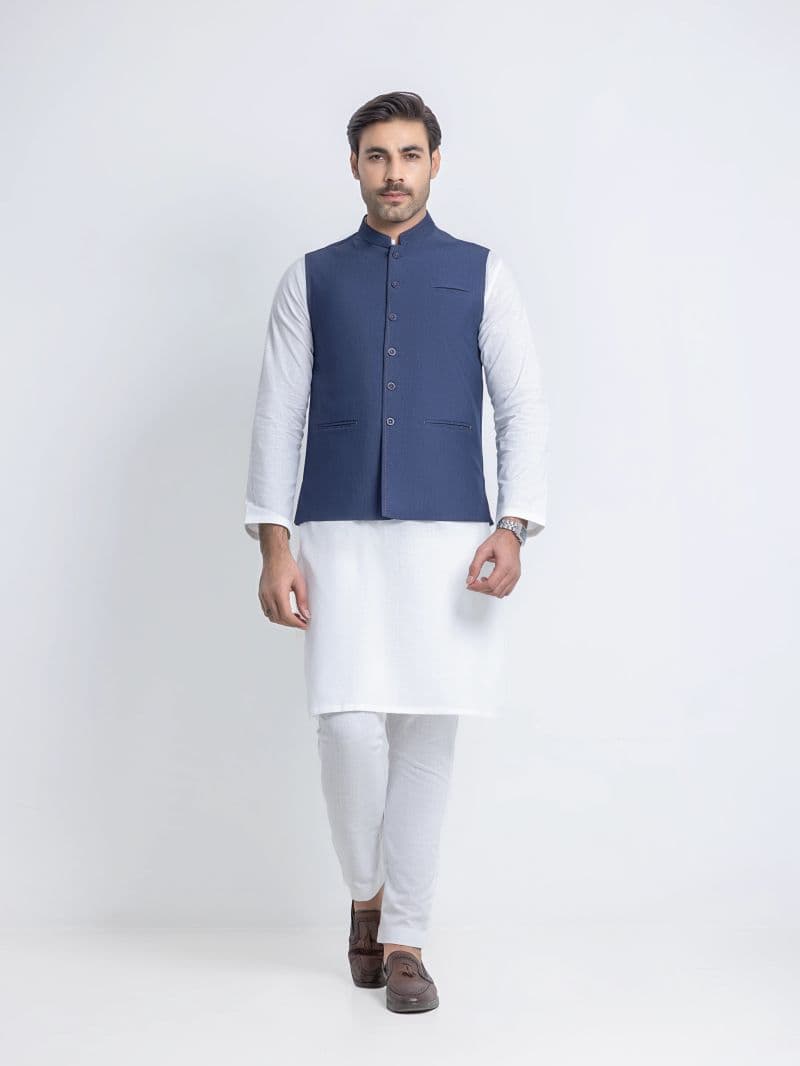Plain Viscose Waistcoat - EMTWCP6-36012 thumbnail