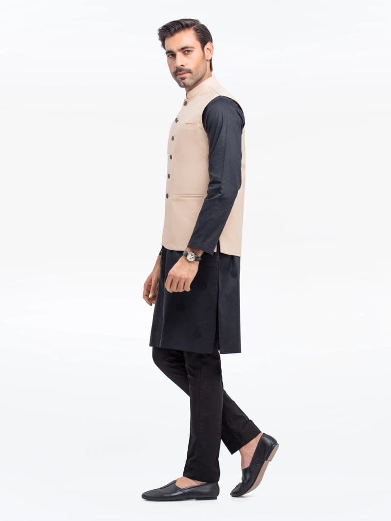 Embroidered Cotton Waistcoat - EMTWC23-35842 thumbnail