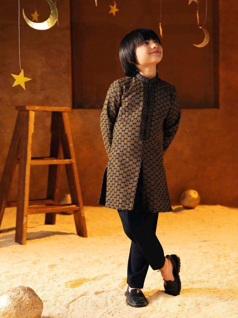 Embroidered Cotton Silk Kurta Pajama - ECBTKP5-005 thumbnail