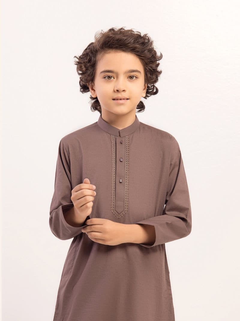 Embroidered Cotton Kurta Pajama - EBTKP5-028 thumbnail