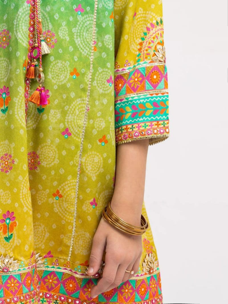 Printed Raw Silk Co-Ord Set - EGTKP6-74005ST thumbnail