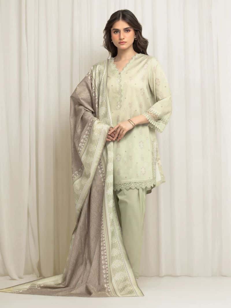 Printed Lawn Suit - EWU6A1-36614-3P