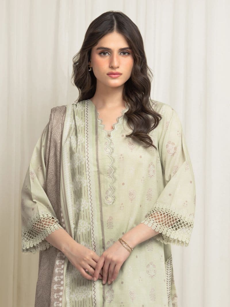 Printed Lawn Suit - EWU6A1-36614-3P thumbnail