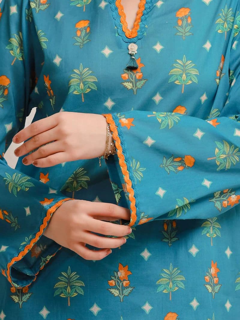 Printed Lawn Suit - EWU6A1-36661-3P thumbnail