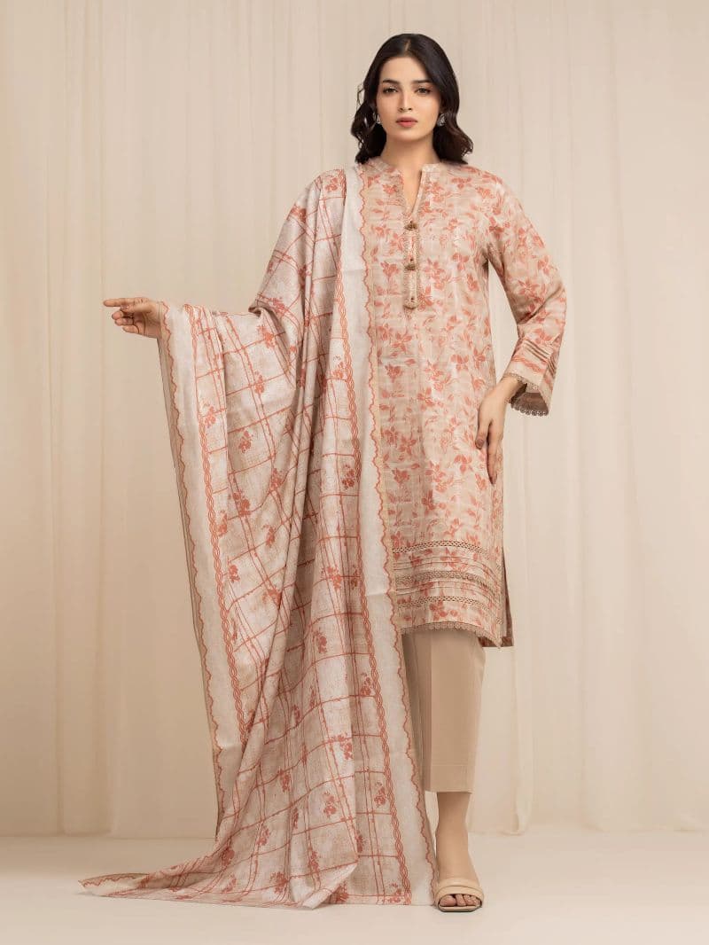 Printed Lawn Suit - EWU6A1-36603-3P thumbnail