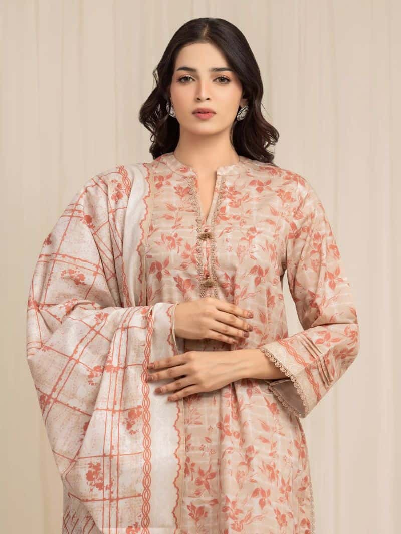 Printed Lawn Suit - EWU6A1-36603-3P - alternate view