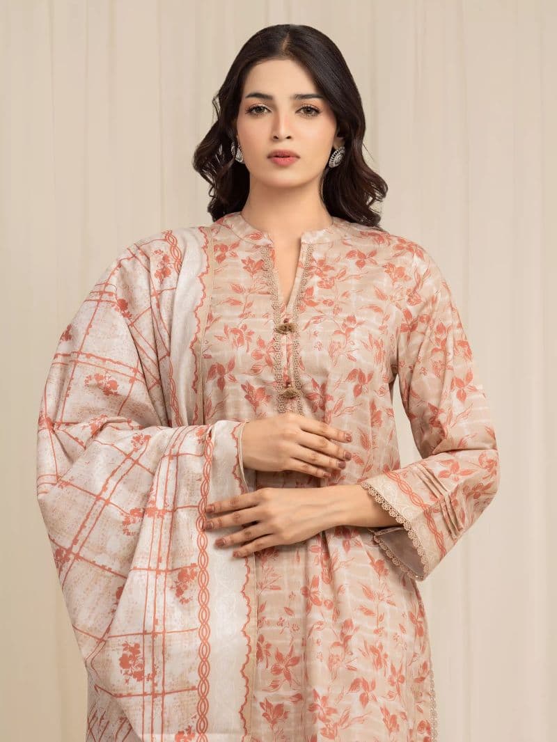 Printed Lawn Suit - EWU6A1-36603-3P thumbnail