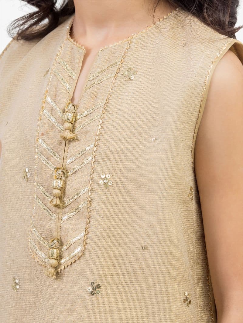 Embroidered Net Suit - EGTPLED5-50070-3P thumbnail