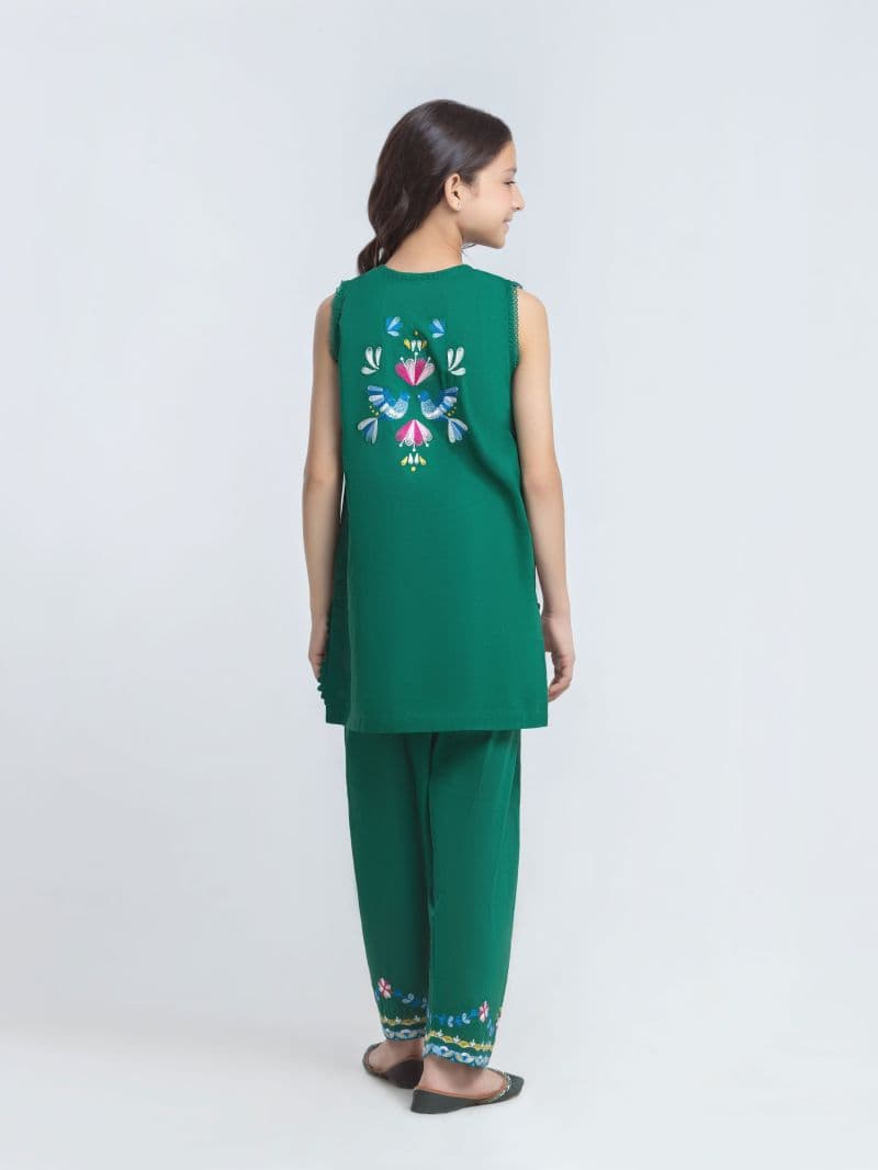 Embroidered Cambric Co-Ord Set - EGTKED6-74045ST thumbnail