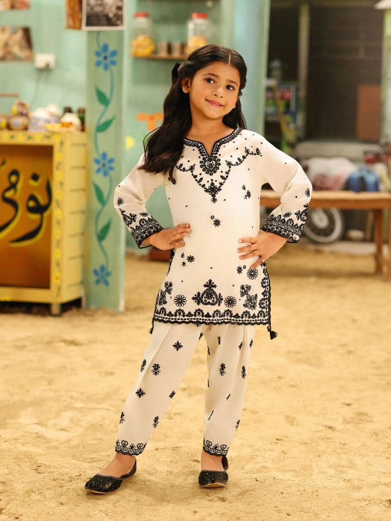 Embroidered Cambric Co-Ord Set - EGTKED6-74034ST thumbnail