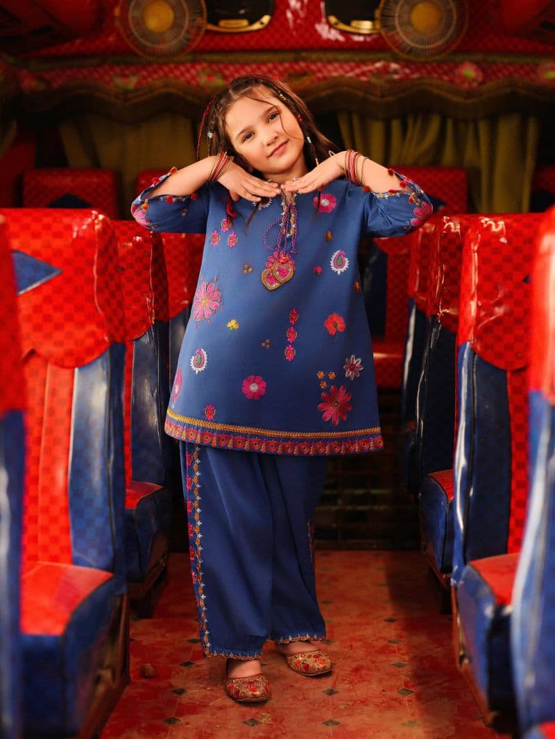 Embroidered Cambric Co-Ord Set - EGTKED6-74039ST thumbnail