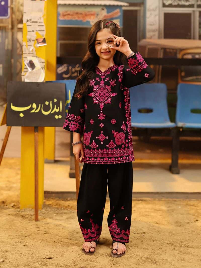 Embroidered Cambric Co-Ord Set - EGTKED6-74042ST